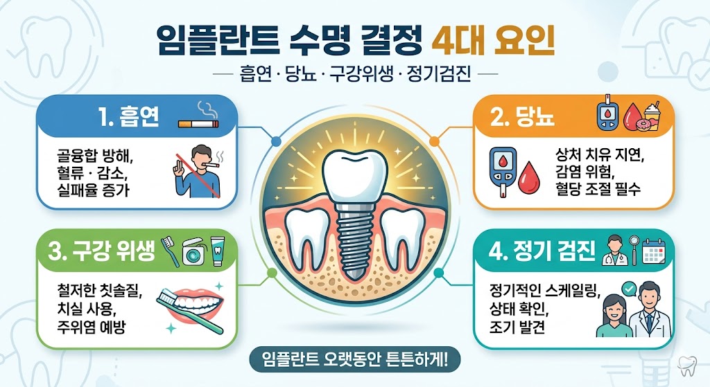 임플란트 수명 몇 년일까? 임플란트 평균수명 및 관리법 완전 정리